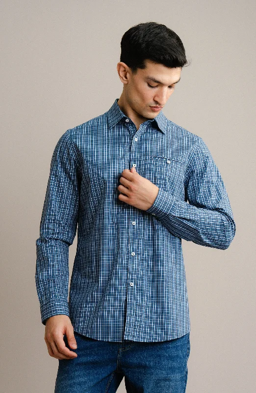 Yarn Dyed Shirt Handmade Hand-knitted Hand-woven
