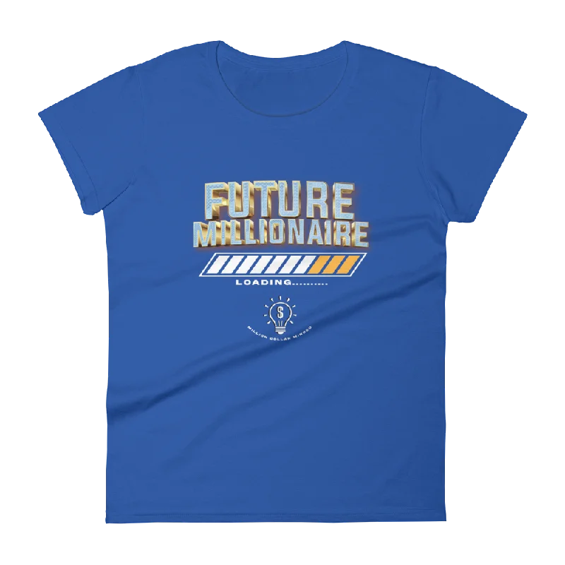 Future Millionaire Women's Short Sleeve T-Shirt Knit Fabric Woven Fabric Fleece Fabric Future Millionaire Women's Short Sleeve T-Shirt Knit Fabric Woven Fabric Fleece Fabric