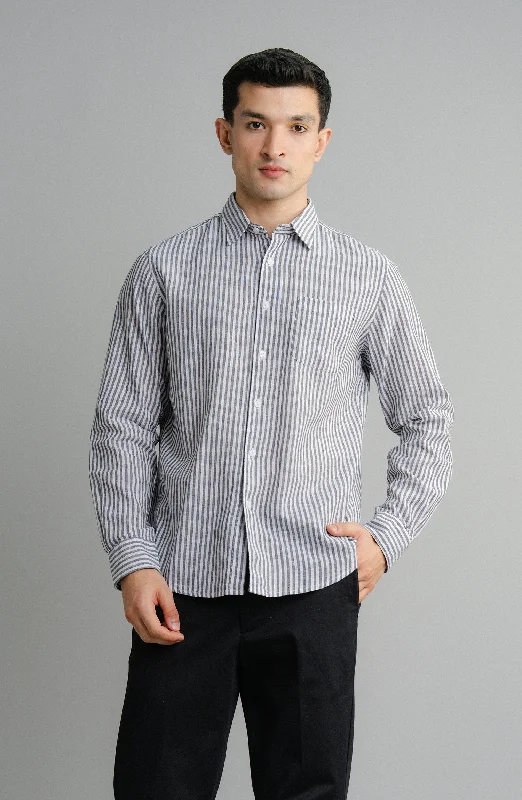 Full Sleeves Cotton Shirt Solid Color Striped Floral