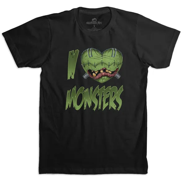 I Love Monsters Shirt Rayon Velvet Corduroy
