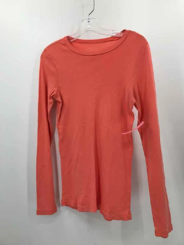 Pre-Owned J Crew Orange Size Medium T-shirt Fashionable Trendy Casual