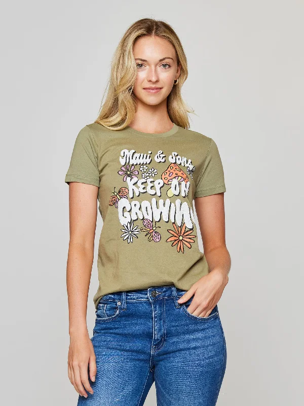 Keep on Growing T-Shirt Sequined Glittery Shiny