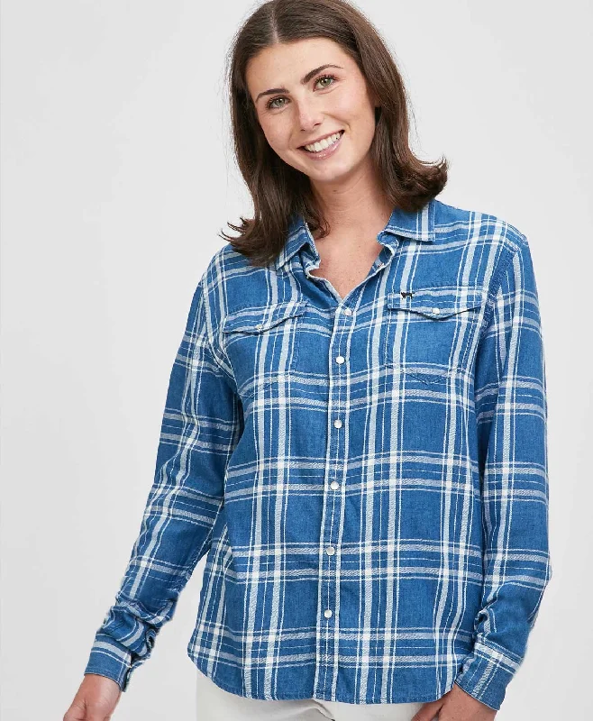Ladies Swift Plaid Longsleeve Shirt Cozy Warm Stylish