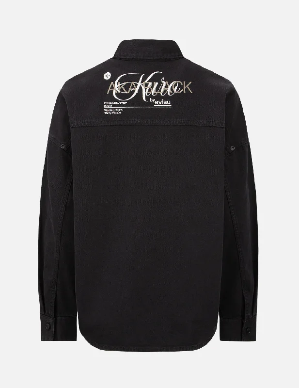 Logo Embroidered Denim Shirt Lace Blend Ribbed Blend Corduroy Blend