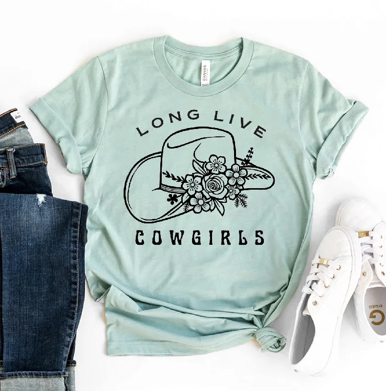 Long Live Cowgirls T-shirt Striped Floral Plaid