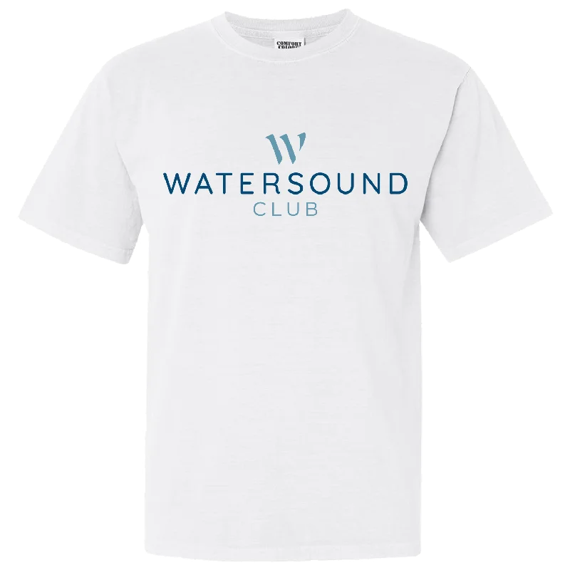White Unisex Tee Ribbed T-Shirt High Neck Heavyweight