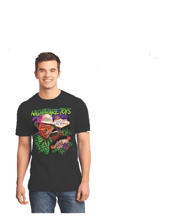 Nightmare Toys Las Vegas Tee Shirt Houndstooth Herringbone Solid