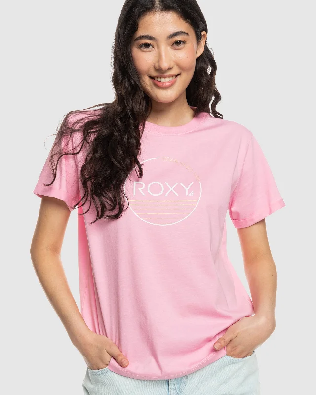 Womens Noon Ocean Loose Fit T-Shirt Modern Contemporary Chic