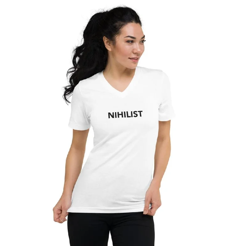 Schools of thought - Nihilist - Unisex V-Neck T-Shirt Fleece Nylon Spandex