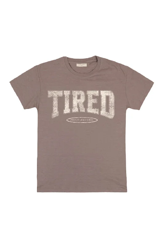 Simply Southern Plus Size Tired T-Shirt for Women in Desert Heather | EXT-SS-TIRED-DESERTHTHR Elasticated Padded Insulated Simply Southern Plus Size Tired T-Shirt for Women in Desert Heather | EXT-SS-TIRED-DESERTHTHR Elasticated Padded Insulated