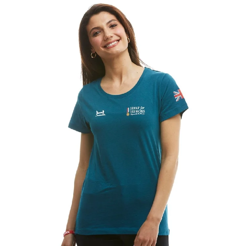Blue Heritage T-Shirt Collared Crew Neck Turtle Neck