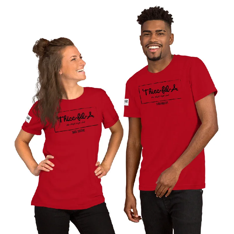 Thicc Short-Sleeve Unisex T-Shirt Lace Blend Ribbed Blend Corduroy Blend