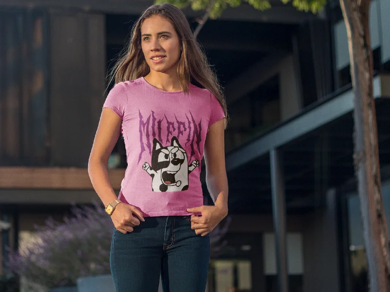 WOMEN'S MUFFIN SHIRT Graphic T-Shirt Round Neck Polyester