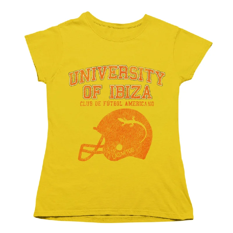 University of Ibiza Women's T-shirt American Football Graphic T-Shirt Round Neck Polyester University of Ibiza Women's T-shirt American Football Graphic T-Shirt Round Neck Polyester