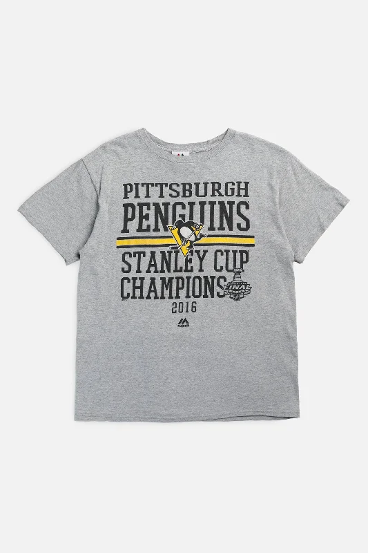Vintage Pittsburgh Penguins NHL Tee - Women's S Mesh Blend Leather Blend Suede Blend Vintage Pittsburgh Penguins NHL Tee - Women's S Mesh Blend Leather Blend Suede Blend