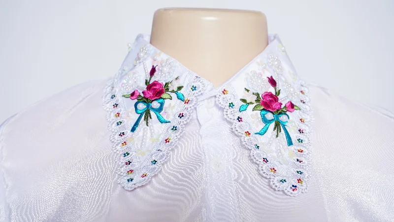 Women Collar Shirt (36") Front Pockets Side Pockets Patch Pockets