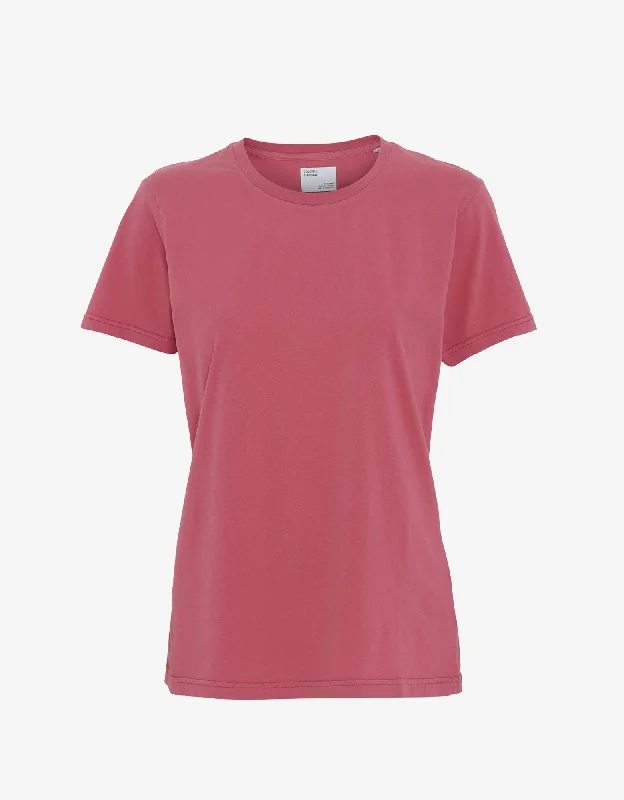 Women Light Organic Tee - Raspberry Pink Casual Formal Business