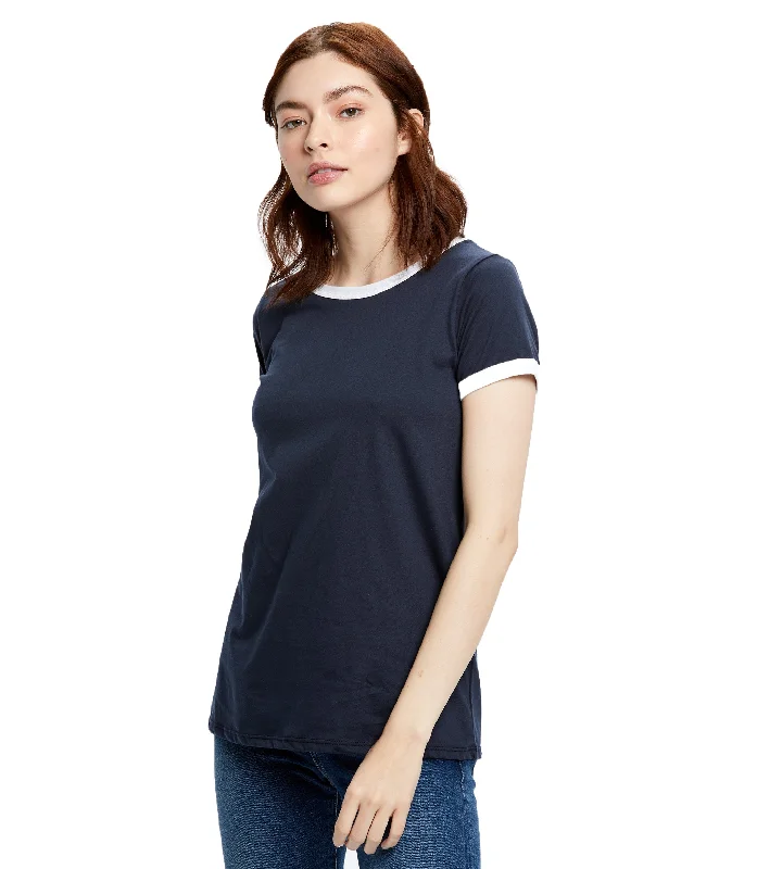 Women's Classic Ringer Tee Cozy Warm Stylish