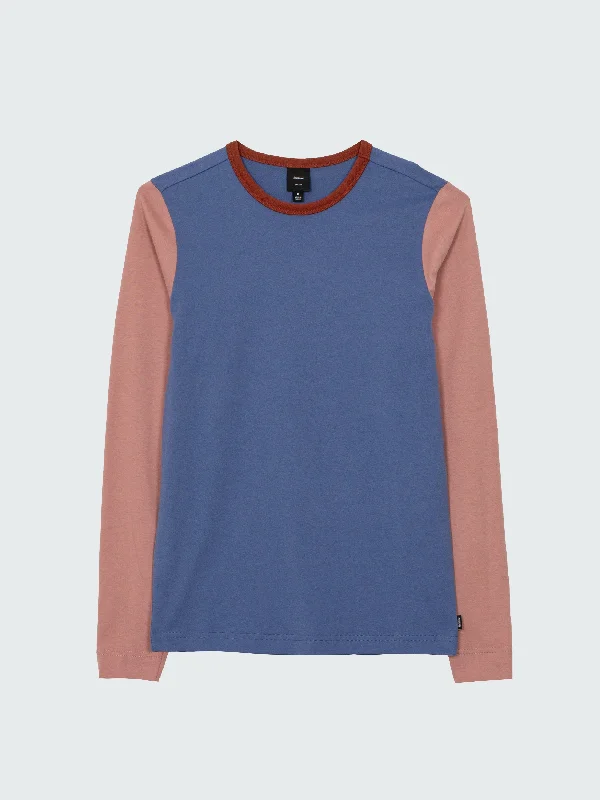 Women's Eldon Long Sleeve T-Shirt Terry Blend Velvet Blend Canvas Blend