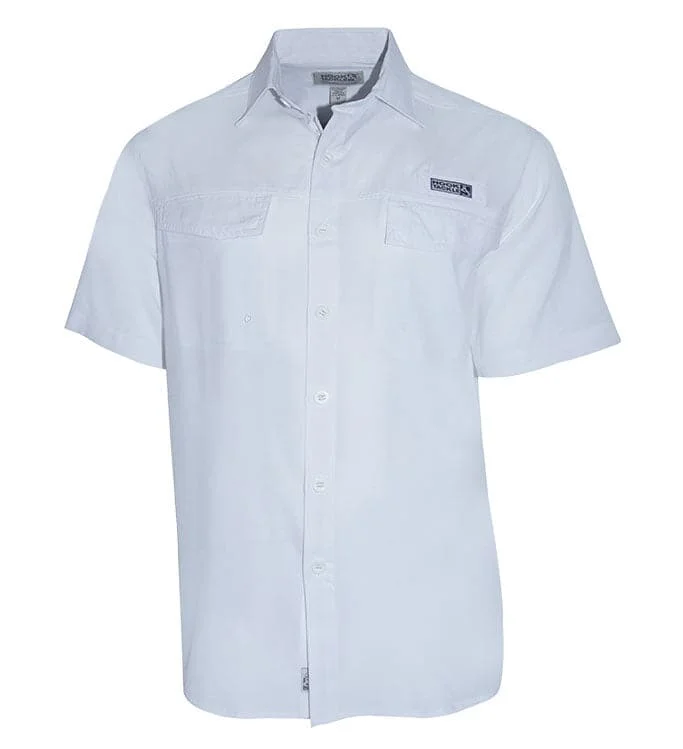 Women's Coastline S/S UV Vented Fishing Shirt Mesh Canvas Denim
