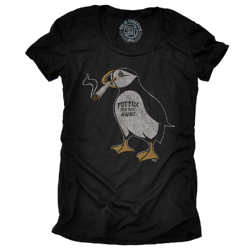 Women's Puffin Away T-shirt Machine Wash Dry Clean Hand Wash