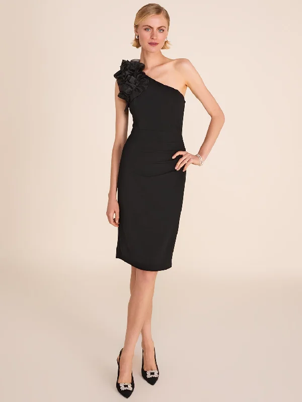 One-Shoulder Knee Length Sheath Dress Tunics Trousers formal