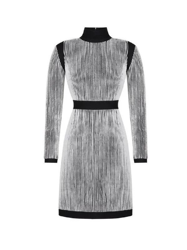 Turtleneck Knit Dress Tunics Brand named