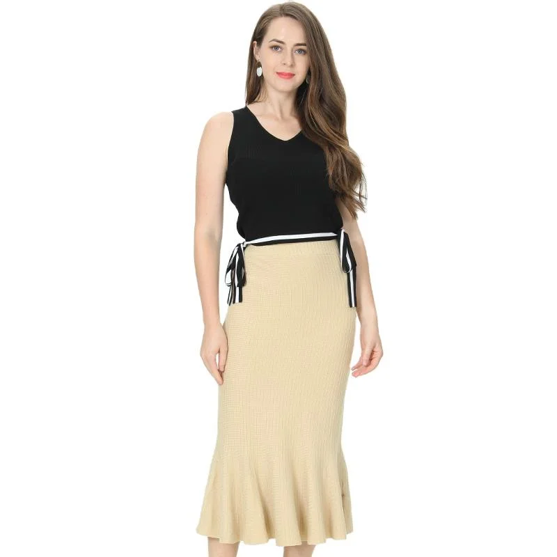 Sweater knitted dress Women Casual Comfort winter Skirt sweater Midi skirt Tunics Occasion special