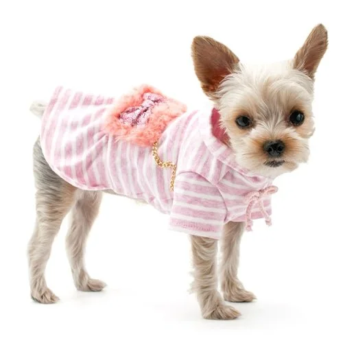 Fuzzy Purse Dress - Pink Tunics Versatile functional