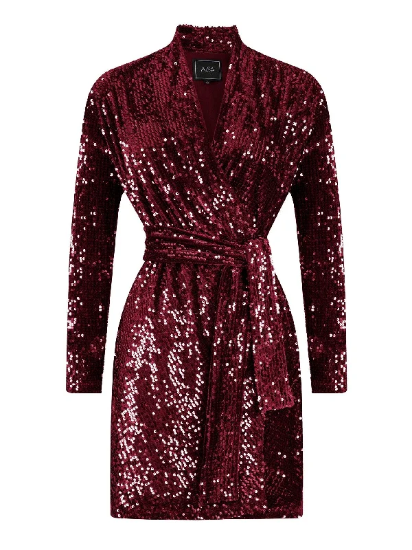 Sequined Jacket Dress Red Tunics Designer luxury