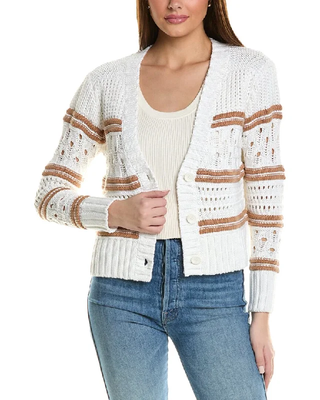 Autumn Cashmere Chunky Cardigan Toggled Drawstring Belted