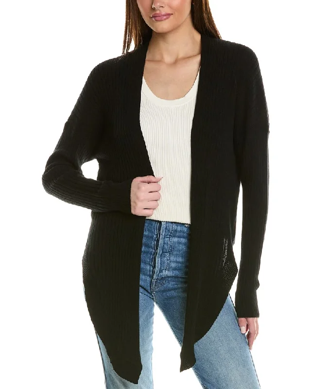 Autumn Cashmere Rib Cashmere Cardigan Zippered Front Buttoned Front Snap Front