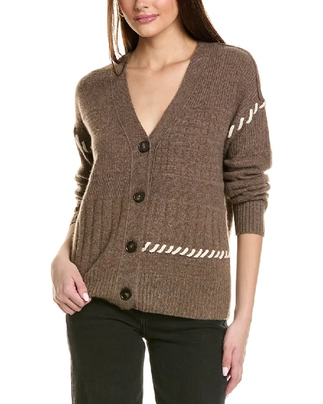 Design History Patchwork Cashmere Cardigan Terry Blend Velvet Blend Canvas Blend