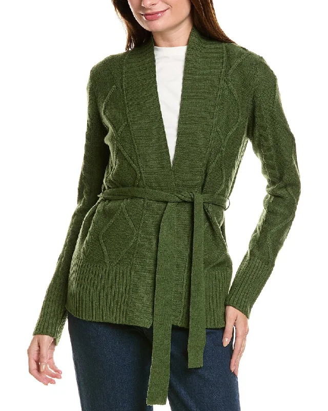 Forte Cashmere Belted Cable Wool & Cashmere-Blend Cardigan Mesh Cardigan Canvas Denim Forte Cashmere Belted Cable Wool & Cashmere-Blend Cardigan Mesh Cardigan Canvas Denim
