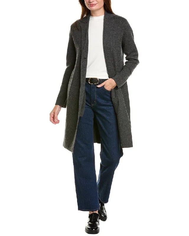Forte Cashmere Double Knit Notch Collar Wool & Cashmere-Blend Cardigan Spandex Rayon Corduroy Forte Cashmere Double Knit Notch Collar Wool & Cashmere-Blend Cardigan Spandex Rayon Corduroy
