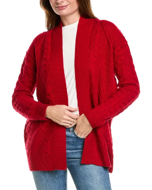 Forte Cashmere Luxe Cable Wool & Cashmere-Blend Cardigan Satin Blend Silk Blend Wool Blend Forte Cashmere Luxe Cable Wool & Cashmere-Blend Cardigan Satin Blend Silk Blend Wool Blend