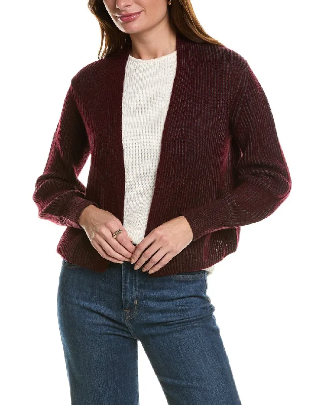 Forte Cashmere Plaited Wool & Cashmere-Blend Cardigan Modern Contemporary chic