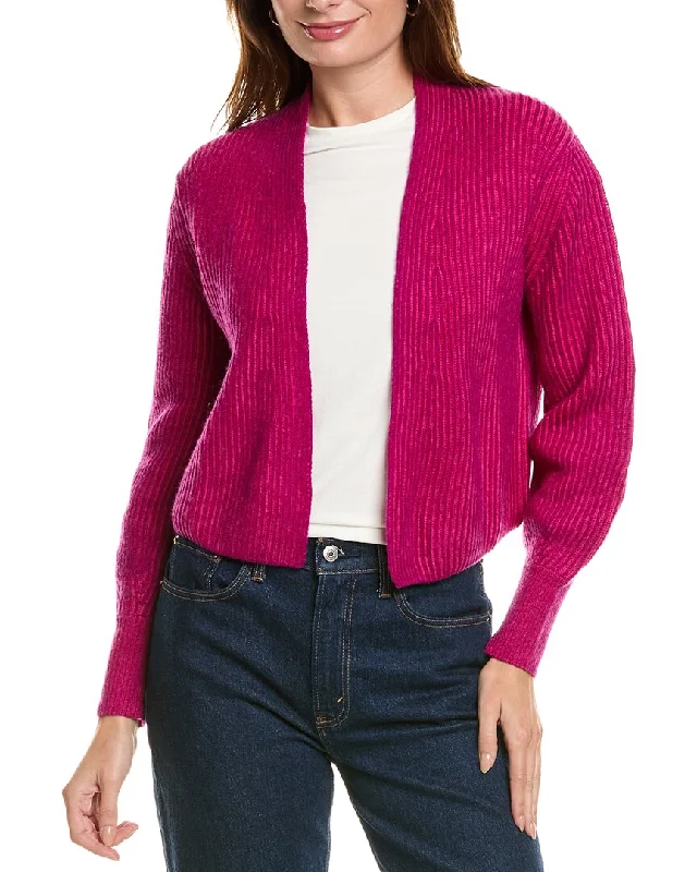 Forte Cashmere Plaited Wool & Cashmere-Blend Cardigan Faux Fur Fabric Real Fur Fabric Shearling Fabric