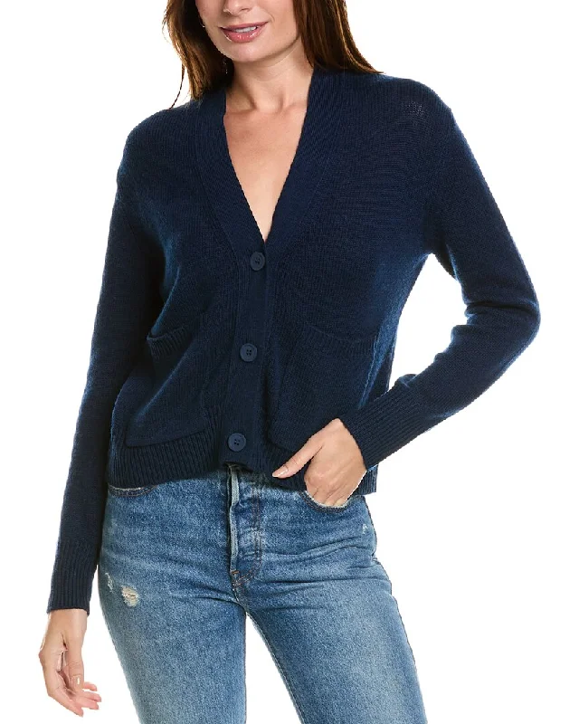 Forte Cashmere Pocket V-Neck Wool & Cashmere-Blend Cardigan Crew Neck V-Neck Turtle Neck Forte Cashmere Pocket V-Neck Wool & Cashmere-Blend Cardigan Crew Neck V-Neck Turtle Neck