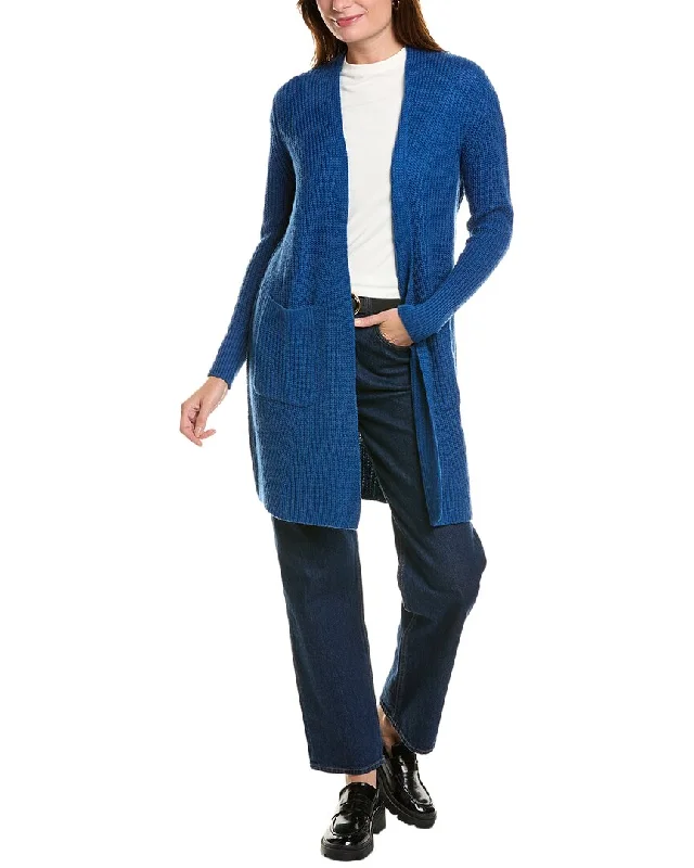 Forte Cashmere Rib Long Wool & Cashmere-Blend Cardigan Cable Knit Ribbed Knit Lace Knit Forte Cashmere Rib Long Wool & Cashmere-Blend Cardigan Cable Knit Ribbed Knit Lace Knit
