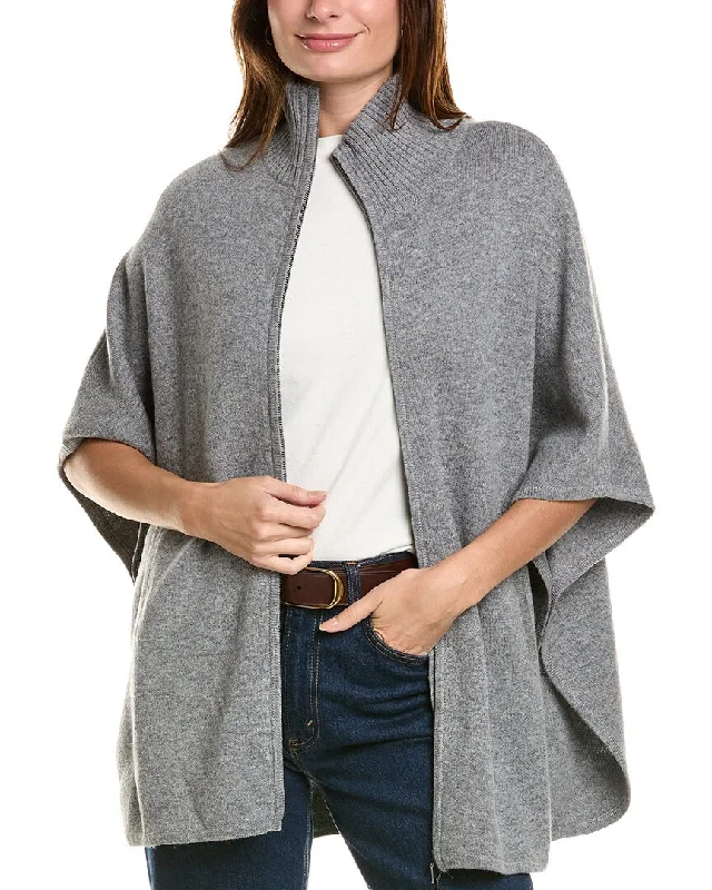 Forte Cashmere Zip Mock Wool & Cashmere-Blend Cardigan Elasticated Padded Insulated