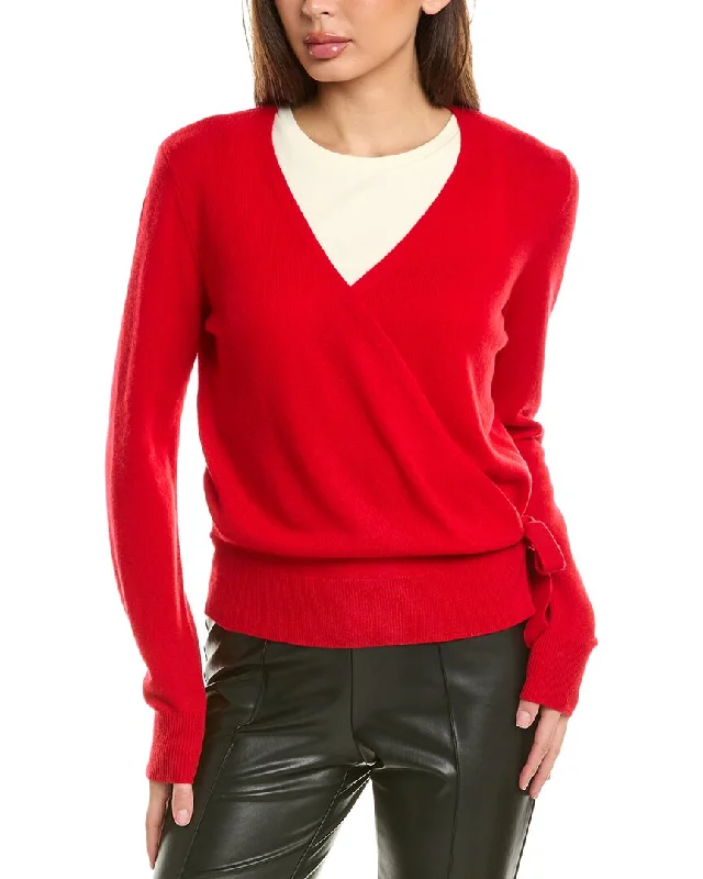 InCashmere Tie-Side Cashmere Cardigan Terry Blend Velvet Blend Canvas Blend