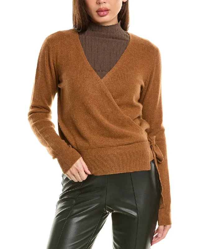 InCashmere Tie-Side Cashmere Cardigan Elegant Classic Vintage