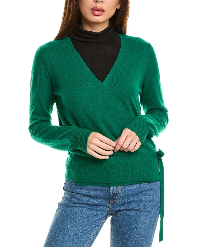 InCashmere Tie-Side Cashmere Cardigan Handmade Hand-knitted Hand-woven