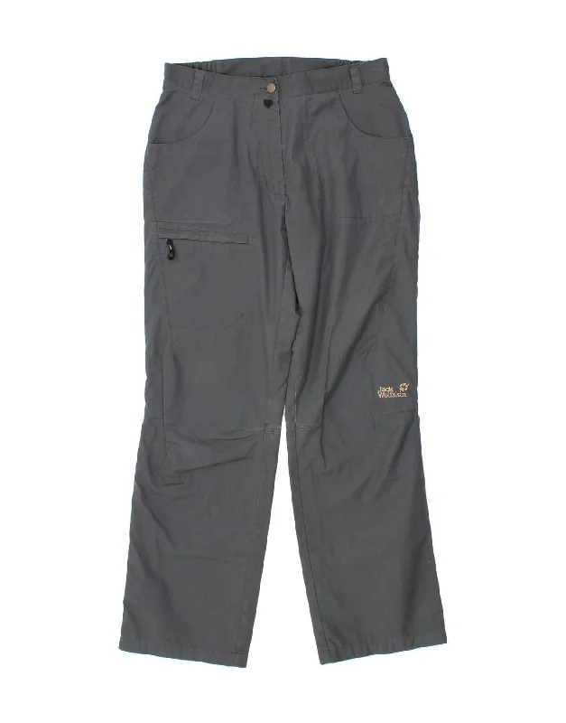 JACK WOLFSKIN Womens Straight Cargo Trousers UK 12/14 Medium W30 L32 Grey Trousers versatile all-occasion JACK WOLFSKIN Womens Straight Cargo Trousers UK 12/14 Medium W30 L32 Grey Trousers versatile all-occasion