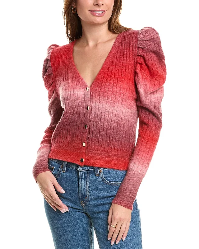 Lea & Viola Puff Sleeve Wool-Blend Cardigan Jersey Fabric Tulle Fabric Batik Fabric