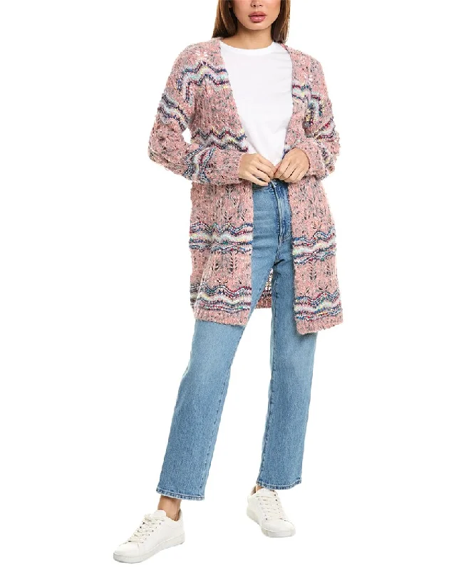 Lisa Todd Wool & Alpaca-Blend Cardigan Chenille Blend Fleece Blend Nylon Blend