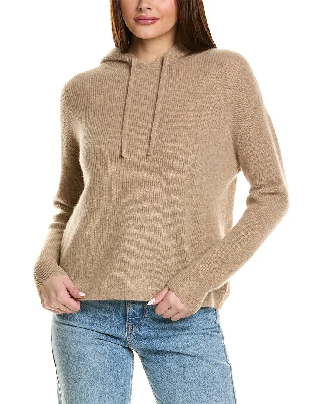Magaschoni Half Cardigan Stitch Rib Cashmere Pullover Herringbone Houndstooth Plaid