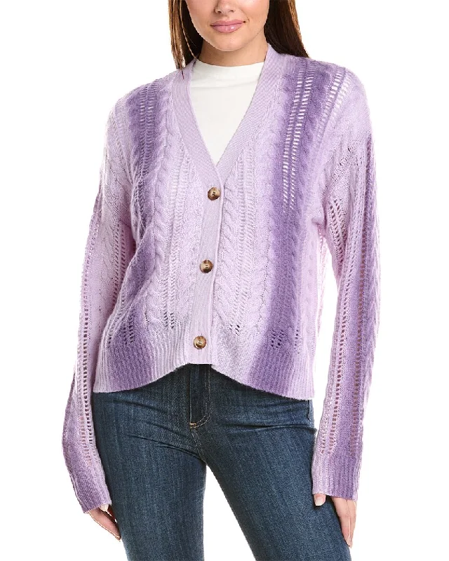NAADAM Lofty Cable Cashmere Cardigan Elasticated Padded Insulated