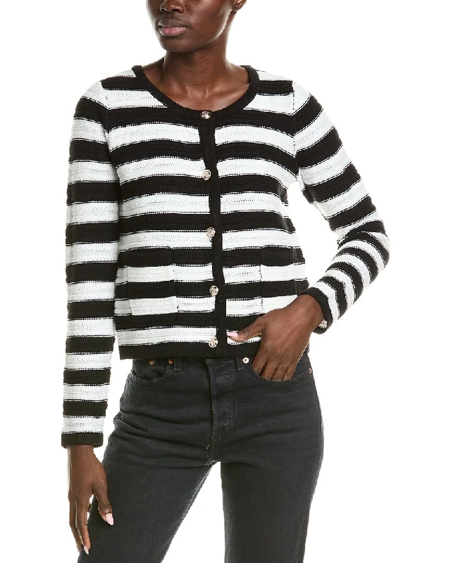 Nanette Nanette Lepore Cardigan Striped Floral Plaid